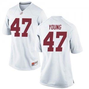 Women's Alabama Crimson Tide #9 Byron Young White Game NCAA College Football Jersey 2403RVAD2